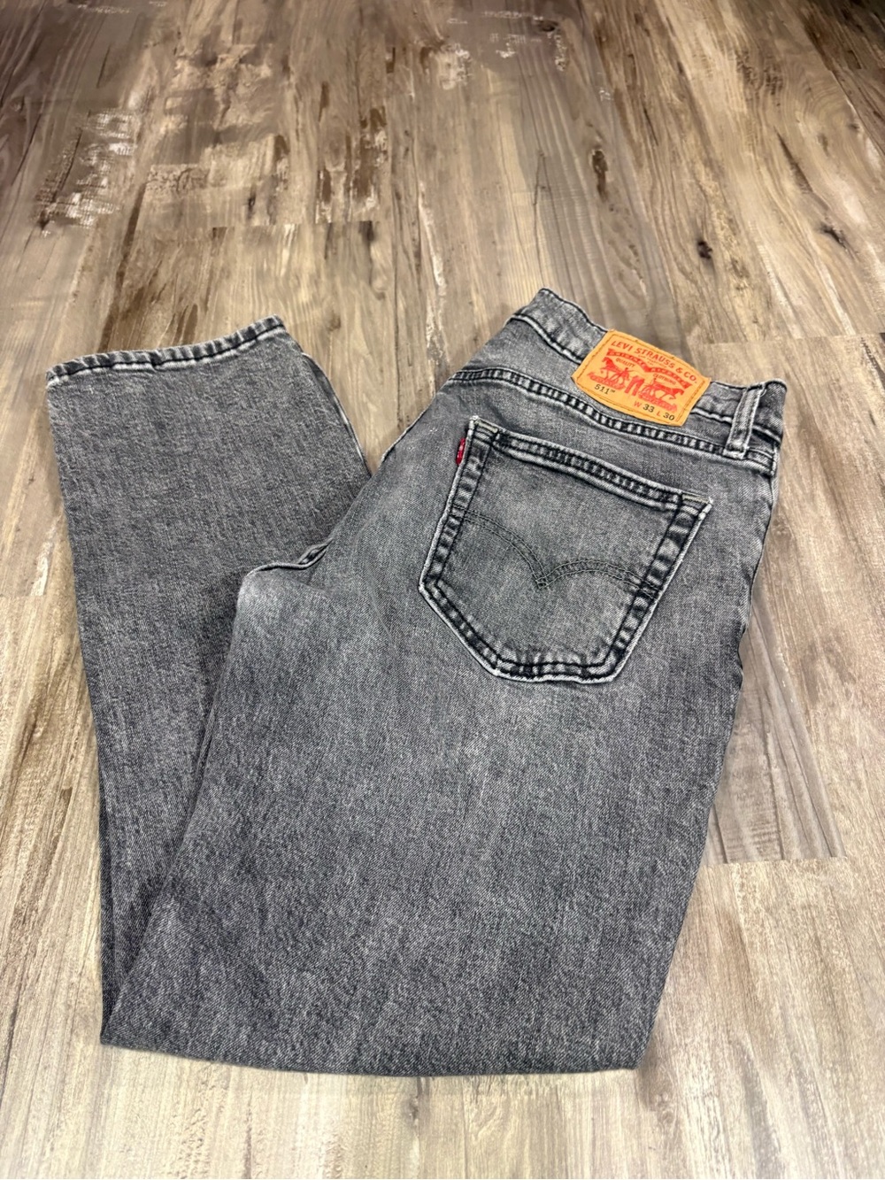 Levi’s 511 33x30 Highway Black Men’s Denim Jeans Distressed